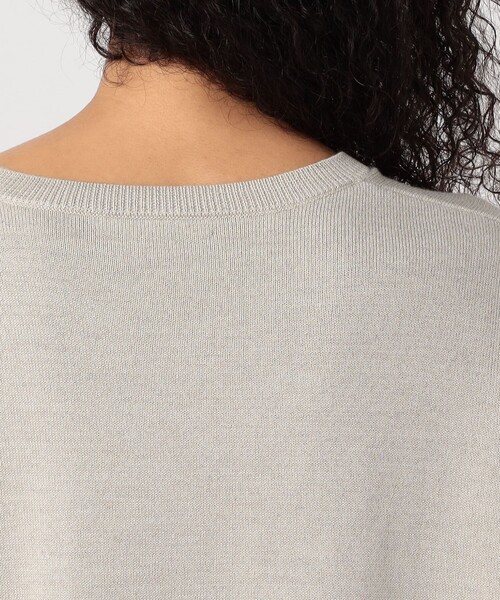 ウーステッドウール ラウンドネックプルオーバー（ニット/セーター