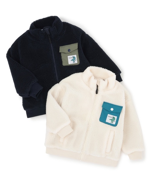 kladskap（クレードスコープ）の「恐竜ボアブルゾン（ブルゾン・キッズ・ネイビー/アイボリー・110cm/120cm/130cm/90cm/100cm）」の10枚目の写真