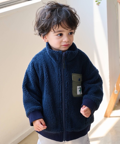 kladskap（クレードスコープ）の「恐竜ボアブルゾン（ブルゾン・キッズ・ネイビー/アイボリー・110cm/120cm/130cm/90cm/100cm）」の14枚目の写真