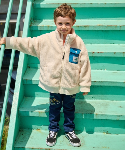 kladskap（クレードスコープ）の「恐竜ボアブルゾン（ブルゾン・キッズ・ネイビー/アイボリー・110cm/120cm/130cm/90cm/100cm）」の15枚目の写真