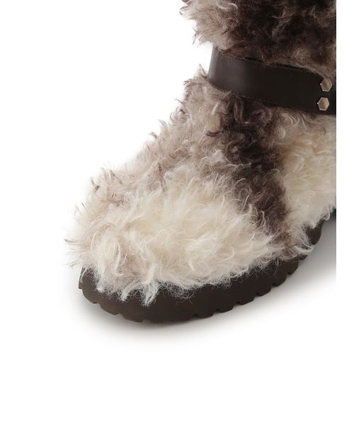 LILY BROWN（リリーブラウン）の「ハーネスストラップファーブーツ（ブーツ・レディース・ベージュ・S）」の5枚目の写真