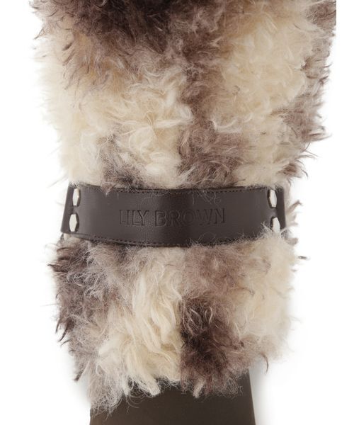 LILY BROWN（リリーブラウン）の「ハーネスストラップファーブーツ（ブーツ・レディース・ベージュ・S）」の9枚目の写真