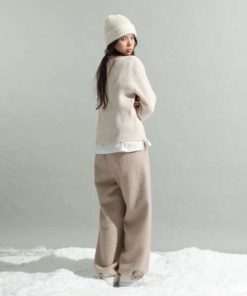 CRAFT STANDARD BOUTIQUE（クラフトスタンダードブティック）の「ミニモールハーフジップニットプルオーバー＜ハンドウォッシャブル＞◆（ニット/セーター・レディース・オフホワイト/ブルー系その他7/ダークグレー・FREE）」の18枚目の写真