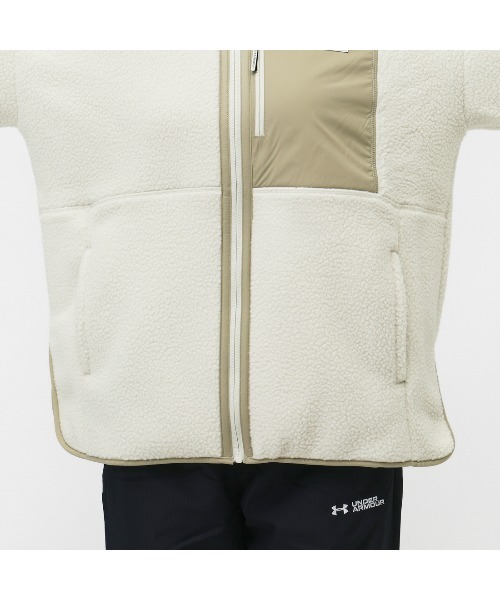 UNDER ARMOUR（アンダーアーマー）の「アンダーアーマー  UAシェルパ フルジップ ジャケット（ブルゾン・レディース・アイボリー/ブラック・M/L）」の7枚目の写真