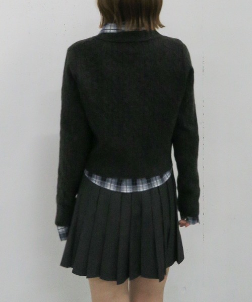 archives（アルシーヴ）の「ケーブルポロニット×シャツセット（Tシャツ/カットソー・レディース・グレー/チャコールグレー/ブラウン・MEDIUM）」の16枚目の写真