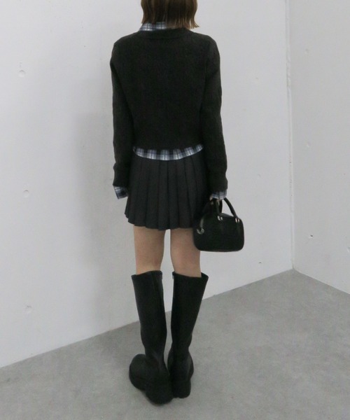 archives（アルシーヴ）の「ケーブルポロニット×シャツセット（Tシャツ/カットソー・レディース・グレー/チャコールグレー/ブラウン・MEDIUM）」の19枚目の写真