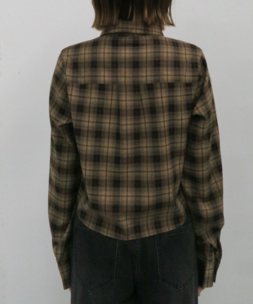 archives（アルシーヴ）の「ケーブルポロニット×シャツセット（Tシャツ/カットソー・レディース・グレー/チャコールグレー/ブラウン・MEDIUM）」の5枚目の写真