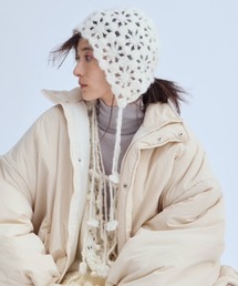 Libra Cue（リブラ キュー）の「ニットレースキャップ（ニットキャップ/ビーニー・レディース）」