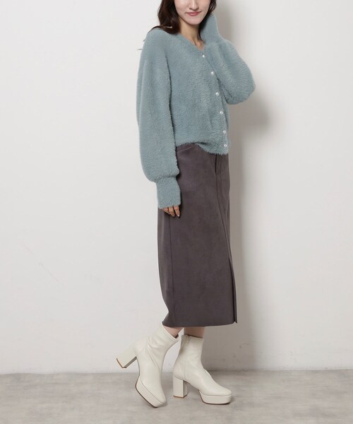 ESPERANZA（エスペランサ）の「ゆる傾斜ショートブーツ（ブーツ・レディース・ブラック系/アイボリー/ブラック・S/M/L/LL）」の4枚目の写真