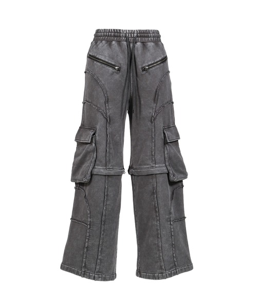 VIVAMUS(ヴィヴァムス)の「SPLIT SWEAT PANTS(スウェットパンツ・レディース・グレー/ブラック・3/1)」の1枚目の写真