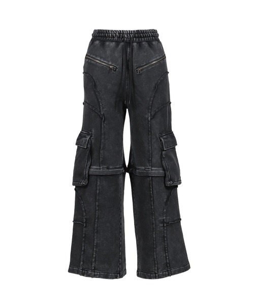 VIVAMUS(ヴィヴァムス)の「SPLIT SWEAT PANTS(スウェットパンツ・レディース・グレー/ブラック・3/1)」の2枚目の写真