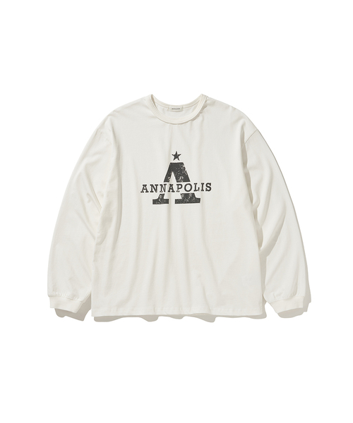 HISHANDER(ヒズハンダー)の「ANNAPOLIS L/S TEE WHITE(Tシャツ/カットソー・メンズ・その他・3/1/2)」の1枚目の写真