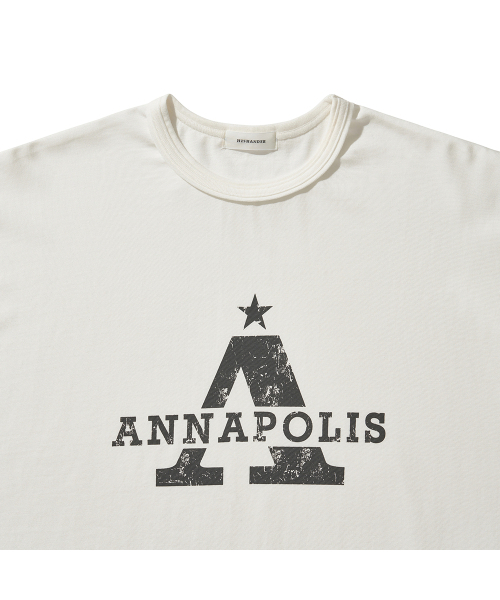 HISHANDER(ヒズハンダー)の「ANNAPOLIS L/S TEE WHITE(Tシャツ/カットソー・メンズ・その他・3/1/2)」の4枚目の写真