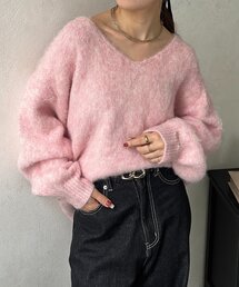 Thevon | アルパカ混Vネックゆるニット(ニット/セーター)