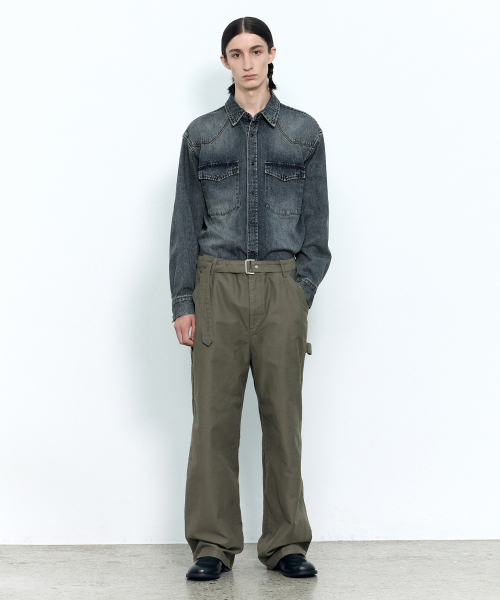 INSILENCE(インサイロンス)の「ベクサテン フレンチ ワークパンツ オリーブ(その他パンツ・レディース・その他・SMALL/MEDIUM/LARGE)」の4枚目の写真