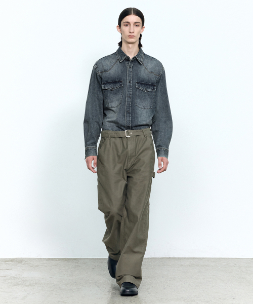INSILENCE(インサイロンス)の「ベクサテン フレンチ ワークパンツ オリーブ(その他パンツ・レディース・その他・SMALL/MEDIUM/LARGE)」の5枚目の写真