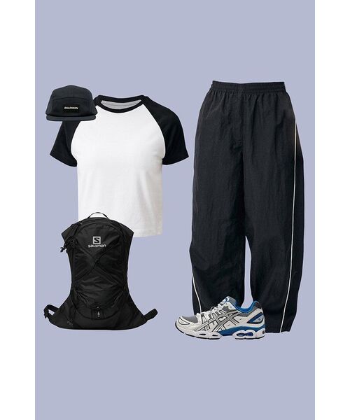 MUSINSA STANDARD WOMAN（ムシンサスタンダードウーマン）の「ウィメンズスリムクロップラグランTシャツ[ホワイト/ブラック]（Tシャツ/カットソー・レディース・その他・SMALL/MEDIUM/LARGE/X-SMALL）」の6枚目の写真