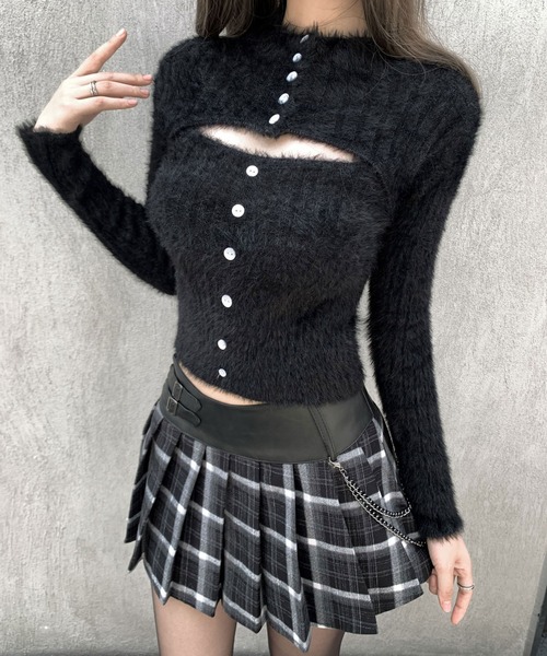 VEILA(ヴェイラ)の「シャギーボレロ付きニットトップス(ニット/セーター・レディース・グレー/ベージュ/ブラック・フリー)」の9枚目の写真