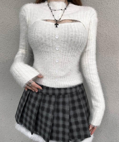 VEILA(ヴェイラ)の「シャギーボレロ付きニットトップス(ニット/セーター・レディース・グレー/ベージュ/ブラック・フリー)」の13枚目の写真