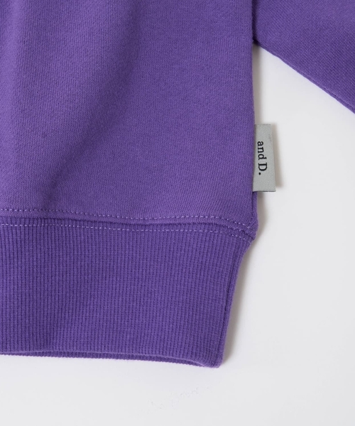 and D. petit main（アンドディープティマイン）の「【ご好評につき再入荷！】【365D.】スウェットOFUZAKE 柄ワイドプルオーバー/トレーナー（スウェット・キッズ・パープル/オートミール/イエロー/チャコール/レッド系その他/グリーン・130cm/100cm/120cm/140cm/110cm/90cm）」の15枚目の写真