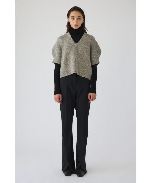 RIM.ARKリムアーク ハイネック ニットベスト ノースリーブ 黒 ブラック RIM.ARK（リムアーク）の「Classical knit vest クラシカルニット