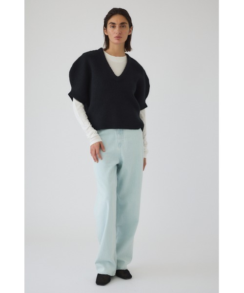 Round knit vest tops ラウンドニットベストトップス（ニット/セーター