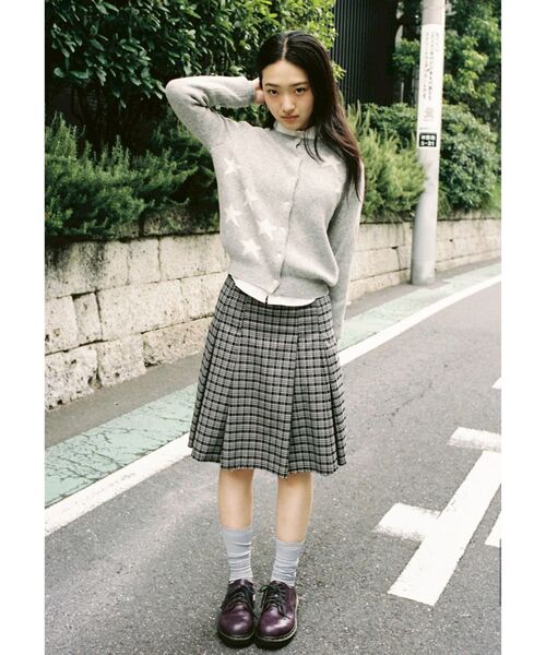 WEBHOUSE(ウェブハウス)の「【Geek Office / ギークオフィス】WEBHOUSE / Shooting Star Angel Cardigan(カーディガン/ボレロ・レディース・レッド/グレー・FREE)」の1枚目の写真