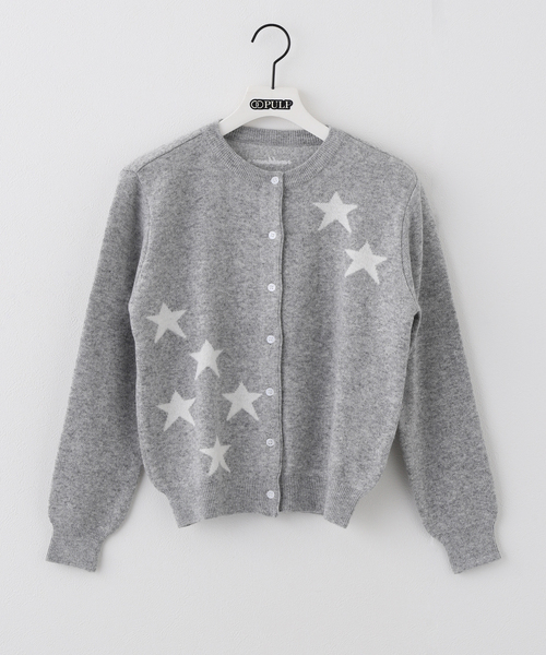 WEBHOUSE(ウェブハウス)の「【Geek Office / ギークオフィス】WEBHOUSE / Shooting Star Angel Cardigan(カーディガン/ボレロ・レディース・レッド/グレー・FREE)」の3枚目の写真