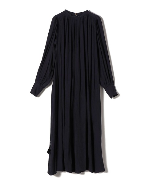 SHIPS(シップス)の「〈手洗い可能〉カッセン ギャザー ベルト付き 長袖 ワンピース(ワンピース・レディース・ネイビー/ダークグレー/グリーン・ONE SIZE)」の8枚目の写真