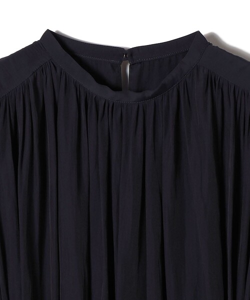 SHIPS(シップス)の「〈手洗い可能〉カッセン ギャザー ベルト付き 長袖 ワンピース(ワンピース・レディース・ネイビー/ダークグレー/グリーン・ONE SIZE)」の10枚目の写真