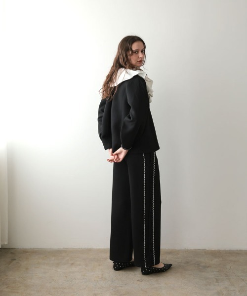 DONOBAN（ドノバン）の「スカラップブレードレースセットアップ（スーツパンツ・レディース・グレー/ブラック・ショート丈/ロング丈）」の7枚目の写真