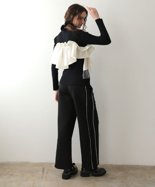 セール】スカラップブレードレースセットアップ（スーツパンツ