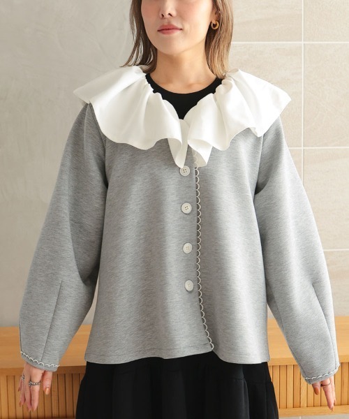 DONOBAN（ドノバン）の「スカラップブレードレースセットアップ（スーツパンツ・レディース・グレー/ブラック・ショート丈/ロング丈）」の17枚目の写真