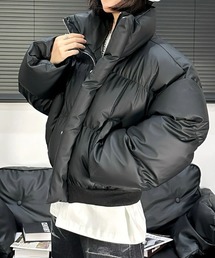 DEVICE（デバイス）の「ショート丈 ハイネック ボリューム 中綿ブルゾン ジャケット ブルゾン（ダウンジャケット/コート）」