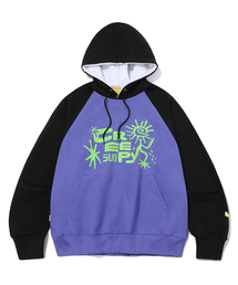 MAINBOOTH（メインブース）の「Creepy Sun Hood T-shirt(PURPLE)（パーカー）」