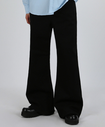 FLARE CHINO PANTS (BLACK)
