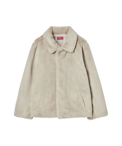NYXX(エヌワイエックスエックス)の「COLLAR FUR JACKET BEIGE(ムートンコート・レディース・その他・F)」の2枚目の写真