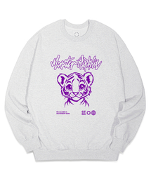MONSTER REPUBLIC（モンスターリパブリック）の「スケッチラインタイガーカップパープルスウェットメランジグレー_8246（スウェット）」