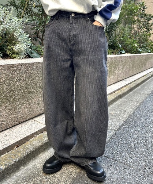 セール】ウォッシュワイドデニムパンツ（デニムパンツ）｜B.R.U（ブル