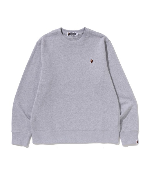 A BATHING APE(アベイシングエイプ)の「ONE POINT REGULAR FIT CREWNECK SWEATSHIRT(スウェット・メンズ・グレー/ブラック/アイボリー・XX-LARGE/MEDIUM/SMALL/LARGE/X-LARGE)」の3枚目の写真