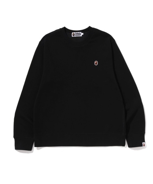 A BATHING APE(アベイシングエイプ)の「ONE POINT REGULAR FIT CREWNECK SWEATSHIRT(スウェット・メンズ・グレー/ブラック/アイボリー・XX-LARGE/MEDIUM/SMALL/LARGE/X-LARGE)」の1枚目の写真