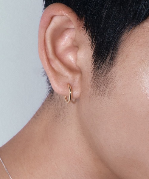whoseA(フーシー)の「【silver925】Neat Hoop Pierce15mm / ニートフープピアス15mm(ピアス(両耳用)・レディース・シルバー/ゴールド・FREE)」の2枚目の写真