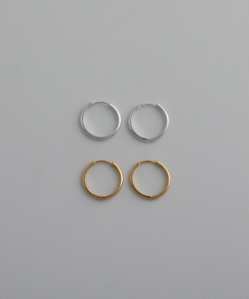 whoseA(フーシー)の「【silver925】Neat Hoop Pierce15mm / ニートフープピアス15mm(ピアス(両耳用)・レディース・シルバー/ゴールド・FREE)」の19枚目の写真