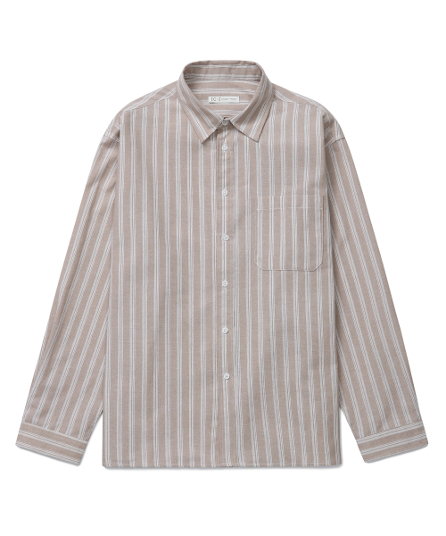 CONNECT KINLOCH(コネクトキンロック)の「デイリーマルチストライプオーバーサイズシャツ(ベージュ)(シャツ/ブラウス・メンズ・その他・MEDIUM/LARGE/X-LARGE)」の1枚目の写真