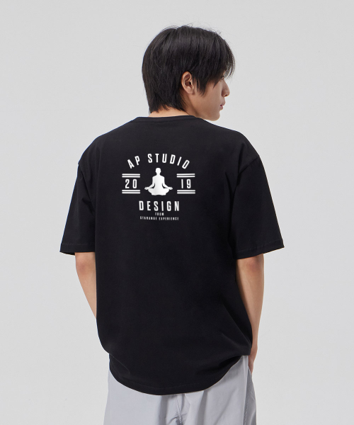 ASTRAL PROJECTION（アストラルプロジェクション）の「[パドマ]コットンルーズフィット半袖Tシャツ_ブラック（Tシャツ/カットソー・メンズ・その他・MEDIUM/LARGE/X-LARGE/XX-LARGE）」の4枚目の写真