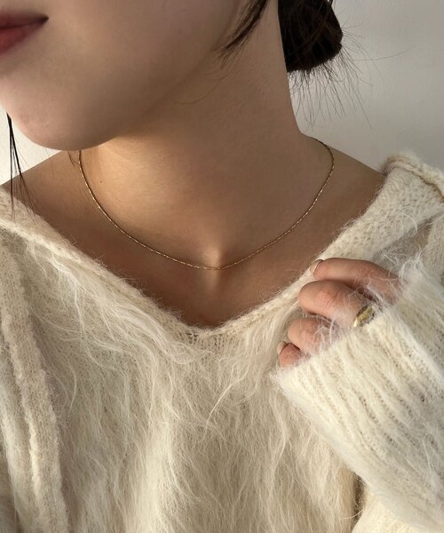 CAPRICIEUX LE'MAGE（カプリシューレマージュ）の「〈GOLDY/ゴールディ〉ツイストチェーンスキンネックレス（ネックレス・レディース・ゴールド/シルバー・FREE）」の8枚目の写真