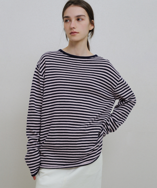 ANDNEEDS(アンドニーズ)の「Meg stripe knit (pink)(ニット/セーター・レディース・その他・FREE)」の3枚目の写真