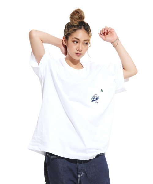 CREAM SODA LAB（クリームソーダラボ）の「LAB オールドシエル オーバーサイズ ポケット 半袖Tシャツ ホワイト グレー（Tシャツ/カットソー・メンズ・その他・X-LARGE/LARGE/MEDIUM）」の3枚目の写真
