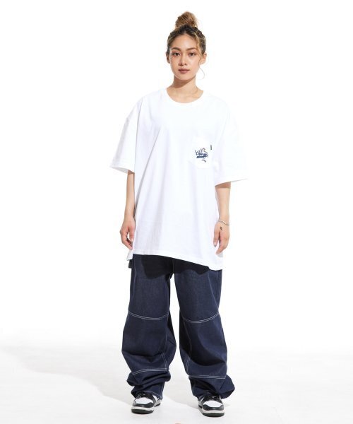 CREAM SODA LAB（クリームソーダラボ）の「LAB オールドシエル オーバーサイズ ポケット 半袖Tシャツ ホワイト グレー（Tシャツ/カットソー・メンズ・その他・X-LARGE/LARGE/MEDIUM）」の4枚目の写真