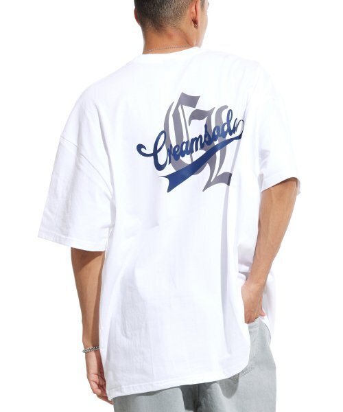 CREAM SODA LAB（クリームソーダラボ）の「LAB オールドシエル オーバーサイズ ポケット 半袖Tシャツ ホワイト グレー（Tシャツ/カットソー・メンズ・その他・X-LARGE/LARGE/MEDIUM）」の8枚目の写真